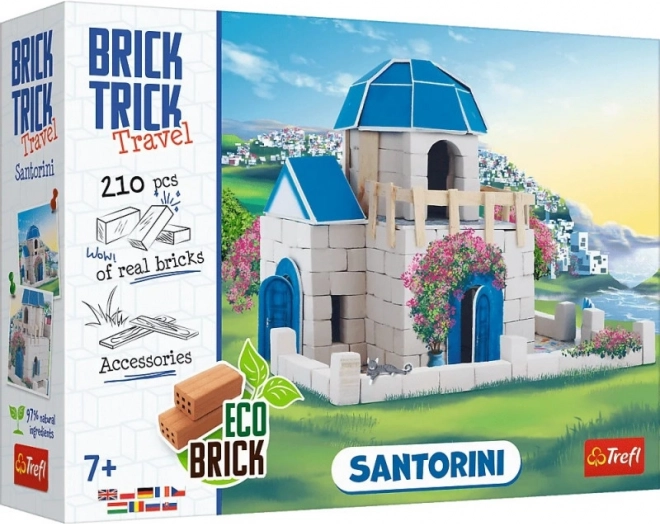 Jeu de construction en briques BRICK TRICK Travel Santorin, 210+ pièces