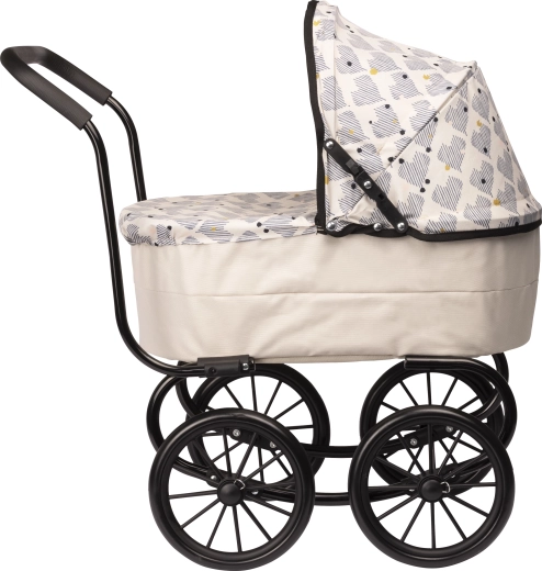 Skrållan retro doll pram with deep carrycot