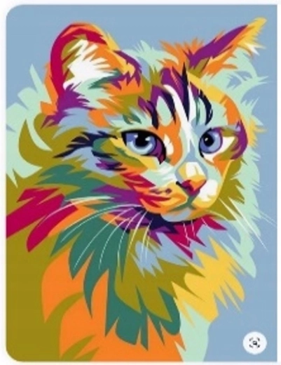 Diamond Painting Pastel Cat 30 × 40 cm