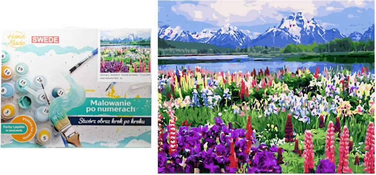 Paint by Numbers Above the Mountain Lake