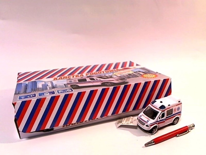 Ambulancebusje van 11 cm met geluid en Tsjechisch design