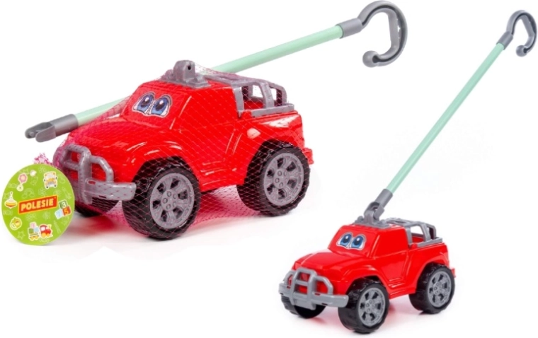Deni kids ride-on push car with guiding handle – red