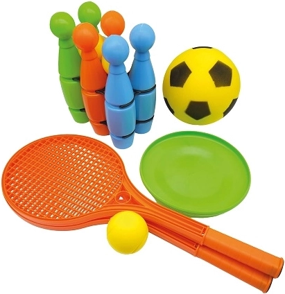 Zomerse speelset 4-in-1 met net en afbakeningslint