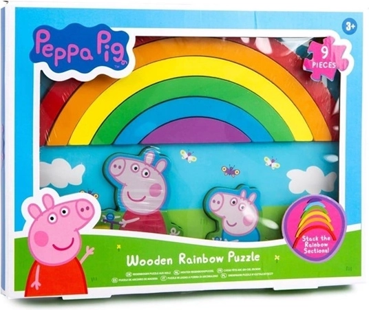 Peppa Pig Wooden Rainbow Stacking Puzzle