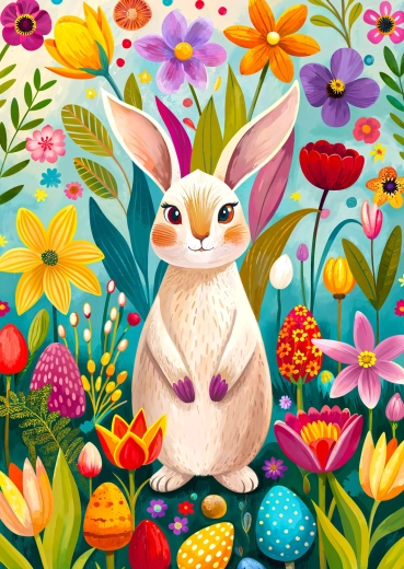 Enjoy Puzzle Spring Bunny 1000 Pieces