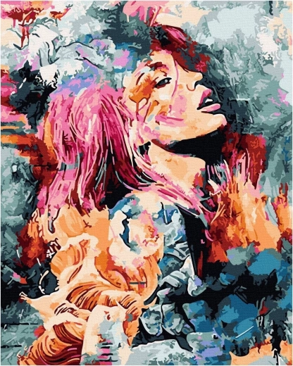 Diamant schilderen Kleurrijk portret 30 × 40 cm NORIMPEX