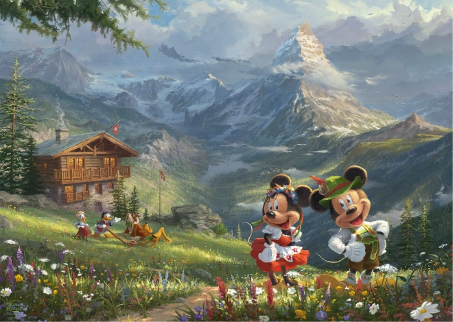 Mickey and Minnie in the Alps Puzzle 1000 pieces