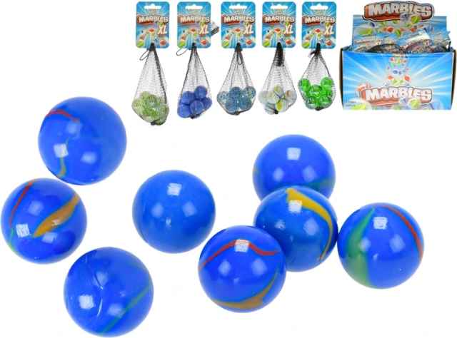 Set glazen knikkers 25 mm (8 stuks)