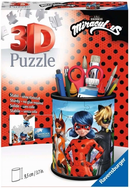 Ravensburger 3D Puzzle Stand Miraculous Ladybug and Cat Noir 57 Pieces