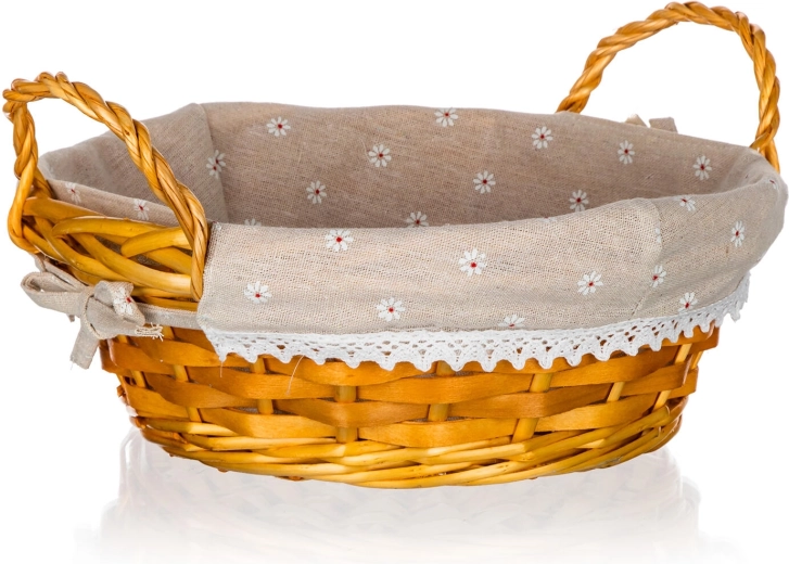 Panier rond en osier avec anses DAISY 30 × 12 cm