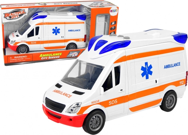 Interactieve ambulance met brancard, licht en geluid