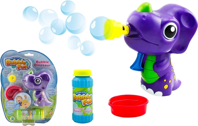 Bublifuk dinosaure avec recharge 60 ml – violet