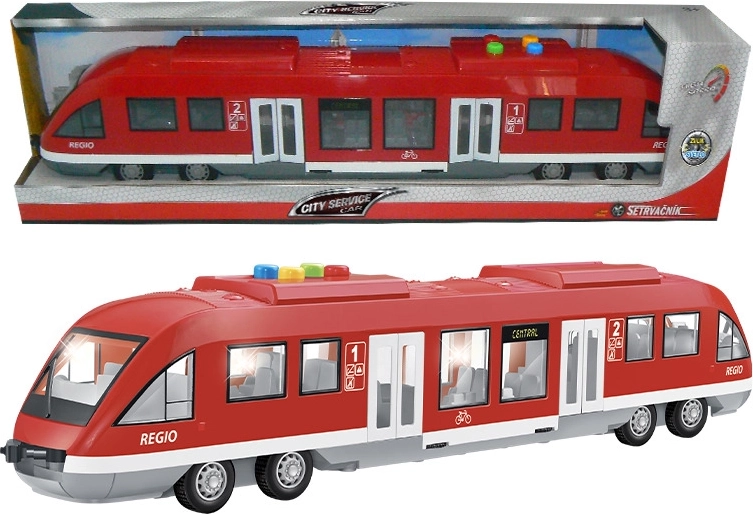 Interactive Train with Sound and Light Effects