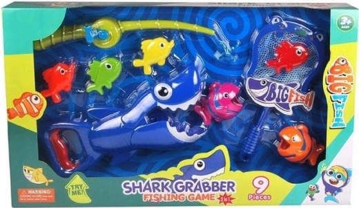 Water Catching Set with Shark – Rod, Net and Fish