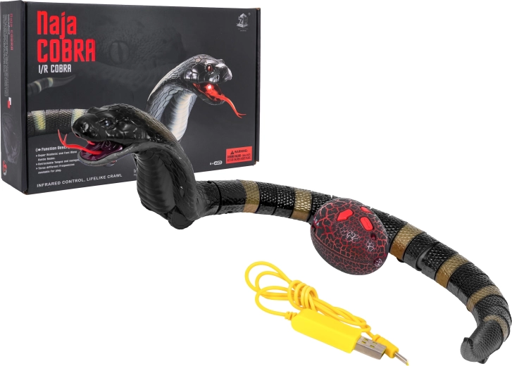 Black Remote-Controlled RC Cobra Snake