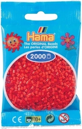 Hama mini ironing beads red 2000 pcs