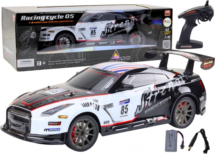 Grote RC sportauto 1:8 Licht Geluid