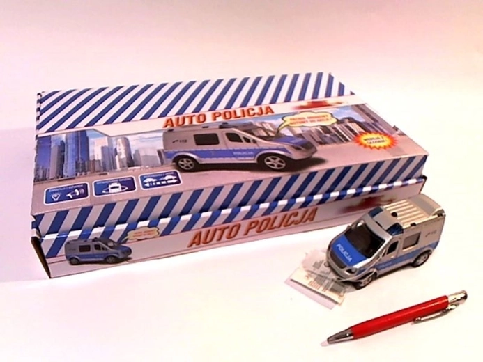 Politie bestelbus met geluid 11 cm