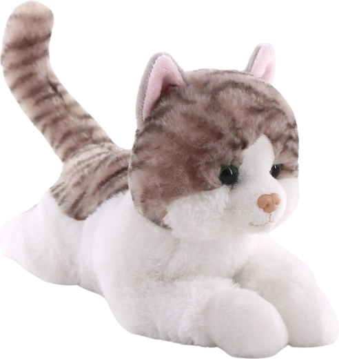 Pluche liggende kat 26 cm