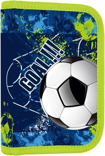 Schooletui met 2 flappen Voetbal, leeg