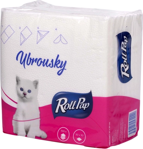 Papieren servetten 30 × 30 cm, 1-laags, 100 stuks