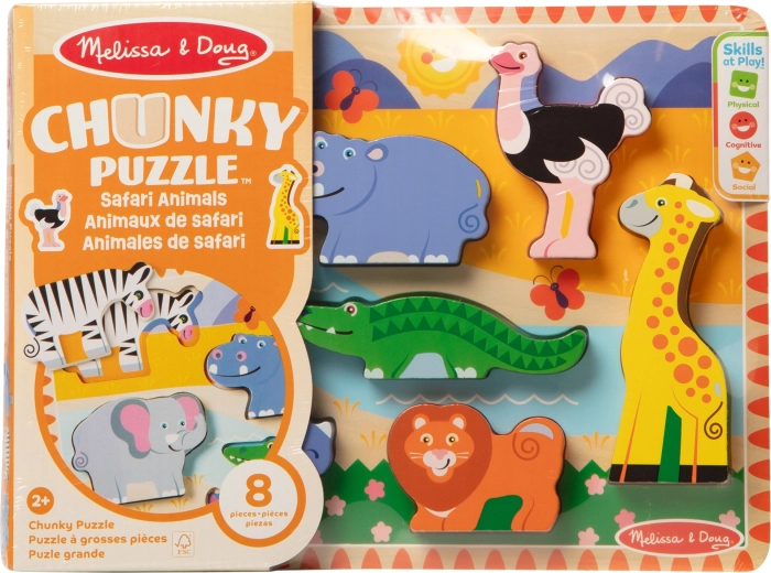 Houten chunky puzzel safari MELISSA & DOUG