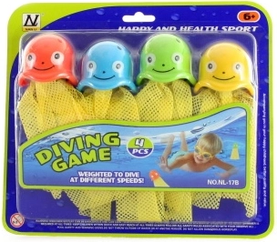 Duikoctopusjes – set van 4 stuks