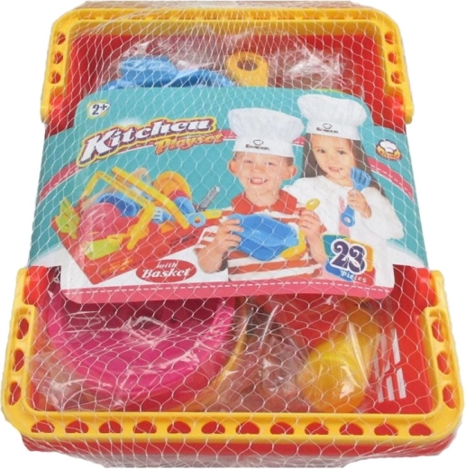 Keukenspeelmand voor kinderen, set van 23 stuks