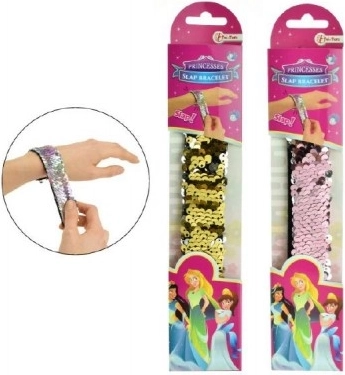 Paillettenarmband 23 cm, 3 Farben auf Karte