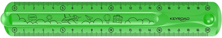 KEYROAD Flexi Flexible Ruler 20 cm – Green