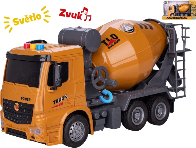 Bouwbetonmixer met vliegwiel, met licht en geluid 27 cm