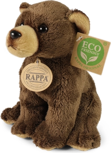 Pluchen bruine teddybeer 15 cm ECO FRIENDLY RAPPA