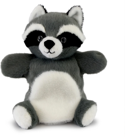 Doudou Histoire d’Ours – marionnette en peluche raton laveur 24 cm