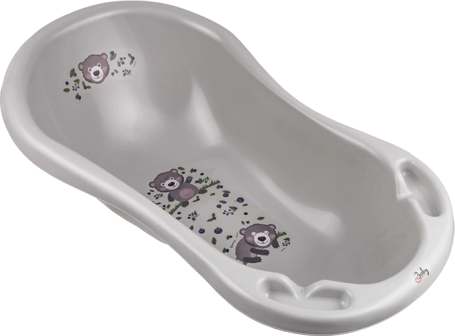 Maltex baby bathtub The Nature Buddies 84 cm – bear, gray