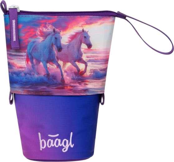 Baagl schooletui Pastelkovník Paarden Hart GRS