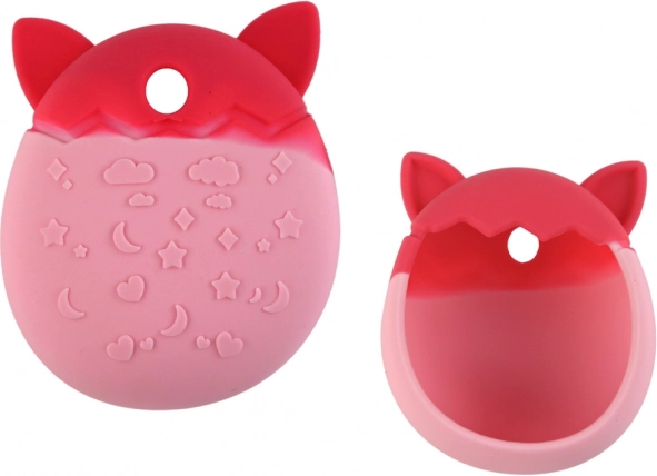 Siliconen roze hoesje voor Tamagotchi in de vorm van een kat
