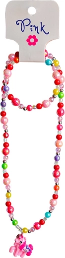 Necklace with Pink Pony Pendant