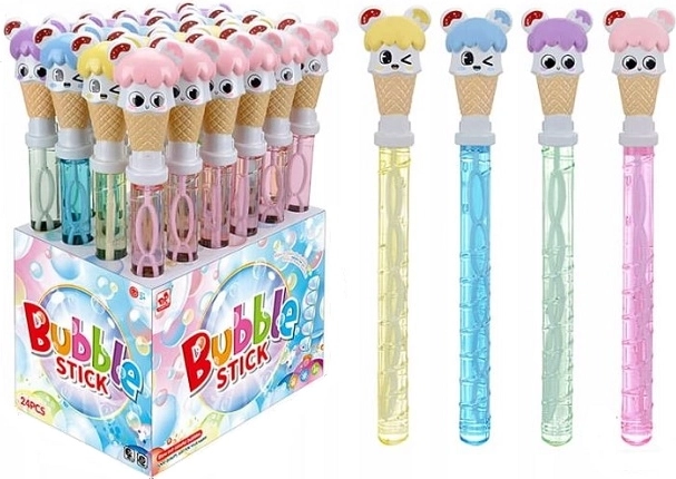 Bulles pour enfants en forme de glace 38 cm, mélange de 4 couleurs