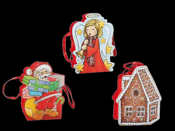 Kerstcadeautas 19 × 15 cm, mix motieven