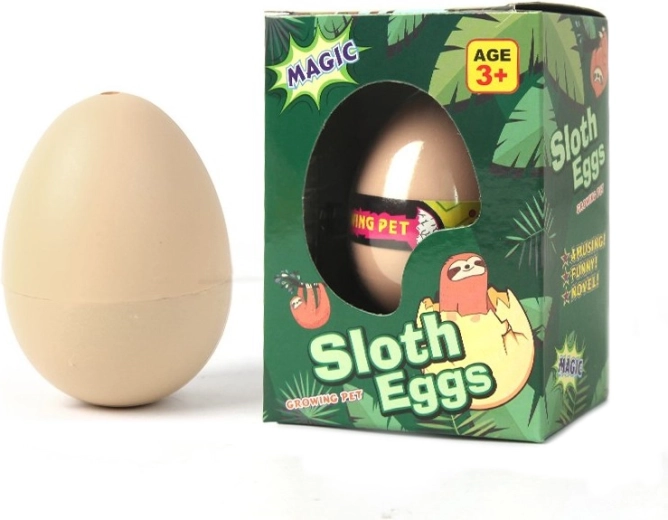Growing Egg with Sloth 6.5 cm