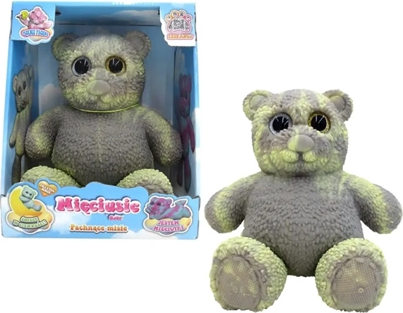 EPEE Mięciuś zachte lichtgevende teddybeer in het donker 28 cm grijsgeel