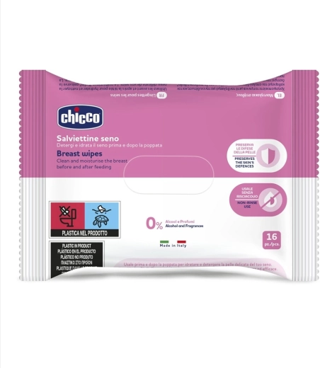Chicco breast cleansing wipes 16 pcs