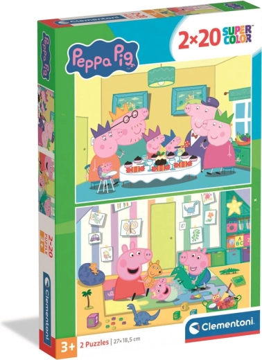 Puzzle 2x20 Super Color PEPPA PIG by Clementoni