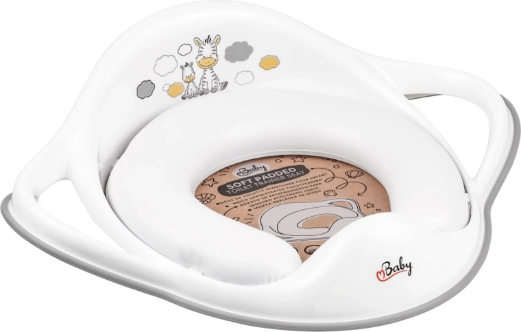 Maltex zachte WC-verkleiner met stoppers Zebra wit