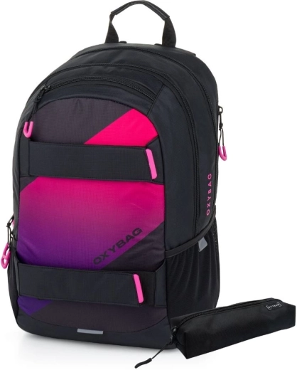 Student backpack with pencil case Oxybag Sport Ombre girl, 24 l
