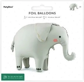 Standing foil balloon Elephant 91 × 61 cm