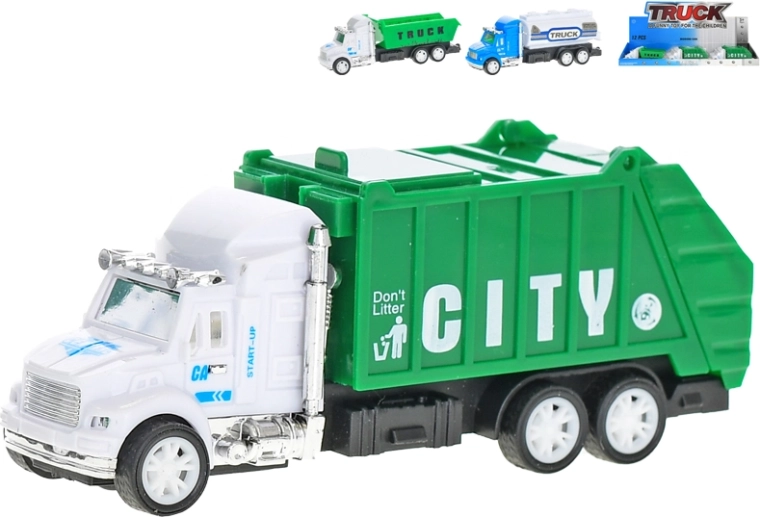 Camion à friction 12,5 cm – benne basculante, camion-poubelle, citerne