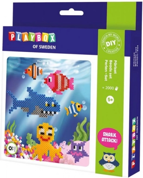 PLAYBOX Iron-on Beads Set Underwater World 2000 pcs