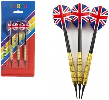 Fléchettes à lancer avec drapeau USA, 15 cm, pointes en plastique, ensemble de 3 pièces