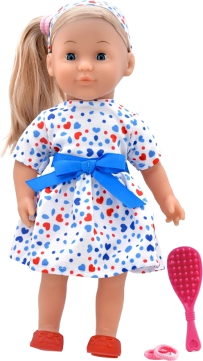 Dolls World modieuze pop Charlotte 36 cm – witte driekleur